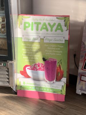 Pitaya sign   at Urban Desserts in Gold River