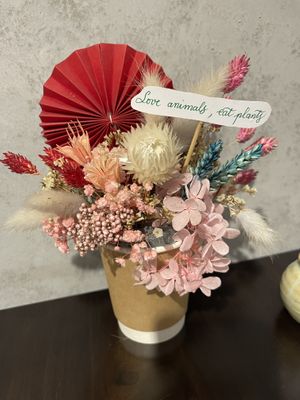 Table decoration   at La Moi Plant-Based Restaurant in Ho Chi Minh City