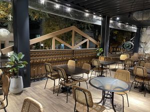 Looks out over the city   at La Moi Plant-Based Restaurant in Ho Chi Minh City