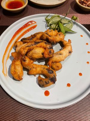 Fried tamarind mushrooms - probably my fave dish of the night  at La Moi Plant-Based Restaurant in Ho Chi Minh City