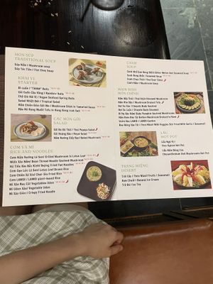Buffet menu. Costs 250k per person not including tax.   at La Moi Plant-Based Restaurant in Ho Chi Minh City