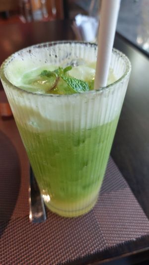 Pineapple and celery juice at La Moi Plant-Based Restaurant in Ho Chi Minh City