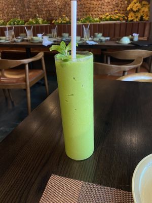 Mango tofu smoothie  at La Moi Plant-Based Restaurant in Ho Chi Minh City