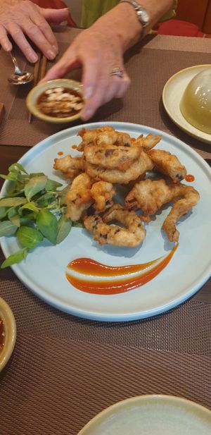 Battered shitake mushrooms at La Moi Plant-Based Restaurant in Ho Chi Minh City