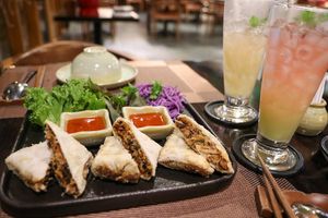 square spring rolls at La Moi Plant-Based Restaurant in Ho Chi Minh City