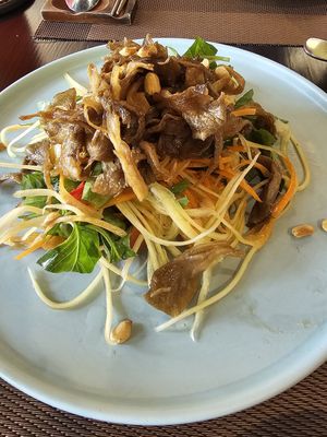Papaya salad at La Moi Plant-Based Restaurant in Ho Chi Minh City