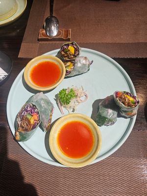 Summer Rolls at La Moi Plant-Based Restaurant in Ho Chi Minh City
