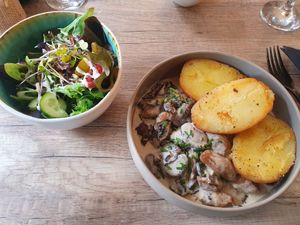 vol au vegan  at Greens&Beans  in Bruges