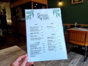 Menu at Greens&Beans  in Bruges