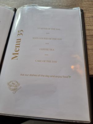 Menu 35€ at Greens&Beans  in Bruges