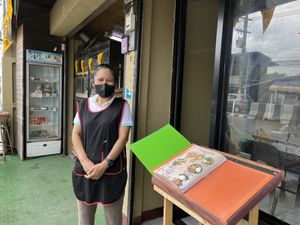 The very friendly chef   at Green Hand Vegetarian and Vegan Food in Chiang Mai