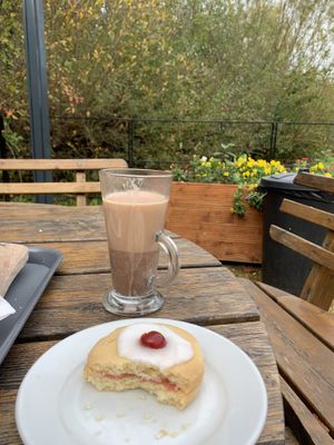 Vegan 'German biscuit'    Mmmm  at Woodlands Cafe in Bangor