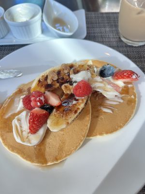 Vegan pancakes. Delicious! Fluffy, whipped butter was perfect  #Veganuary at Cerise in Tokyo