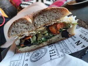 Hummus frita (without tomato and paprika) at Coffee Circus Smile in Rabat