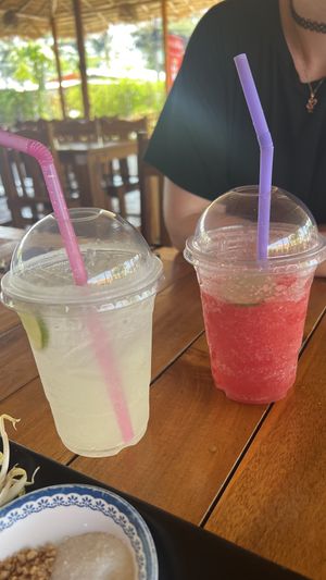 Lemon soda & watermelon+lime smoothie  at Mama in Phuket