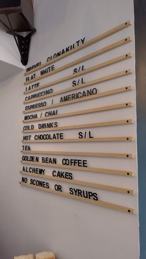 Menu as of August 2025 at Revel Coffee Bar & Concept Store in Clonakilty