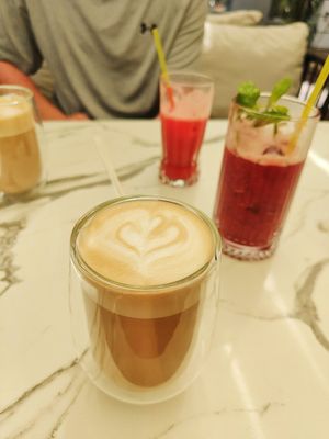 Coconut latte ☕ at Love Cafe in Alanya