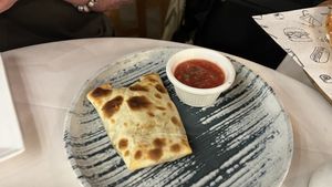 pumpkin samsa  at Chalet  in Bukhara