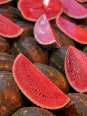 Fresh watermelon   at Pazartesi Pazarı Oba in Antalya