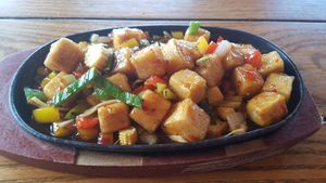 Sweet chilli tofu sizzler at The Sand Dancer in South Shields