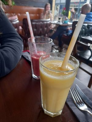 Pineapple, mango and pear smoothie at The Master Barista in Harlow
