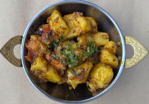 Bombay Potatoes at Jot Indian Restaurant in Crete