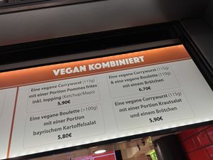 vegan offers  at Curry 36 in Berlin