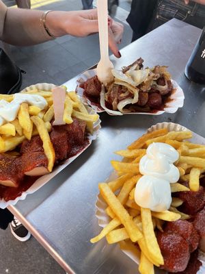 Currywurst & Fries  at Curry 36 in Berlin