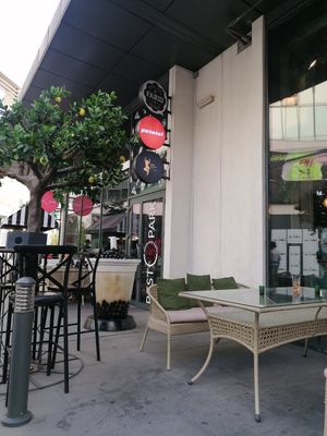 Seating area outside in Restopark at PLANTS Kitchen & Bar in Almaty