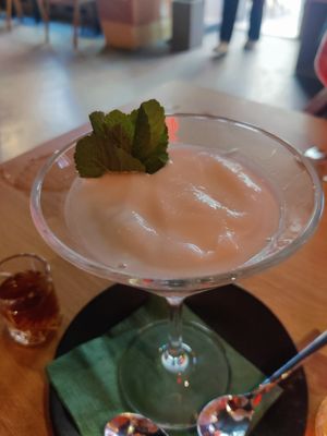 Lemon sorbet at RIONE in Riga