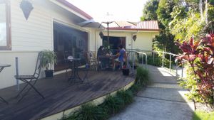 lovely cafe at Manna Haven in Byron Bay