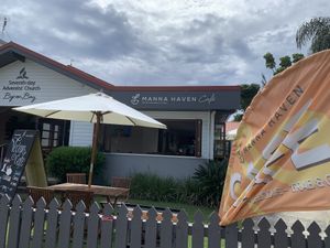Outside  at Manna Haven in Byron Bay