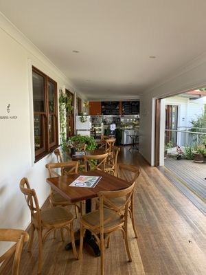 Inside at Manna Haven in Byron Bay