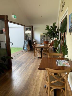 Inside  at Manna Haven in Byron Bay