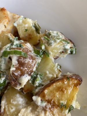 Potatoes were next level delicious  at Manna Haven in Byron Bay