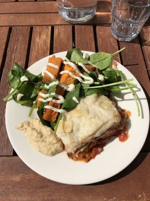 Lasagna  at Manna Haven in Byron Bay