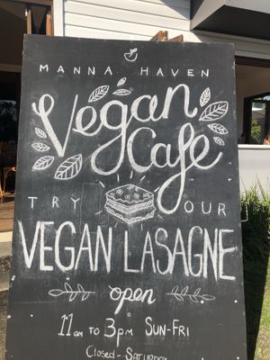 Sign  at Manna Haven in Byron Bay