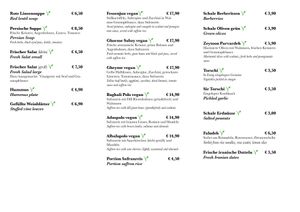 Actual vegan menu at Restaurant Café Caramina in Berlin