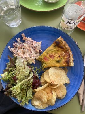 Quiche (with a bite out!)  at Door to the Cosmos in Lowestoft