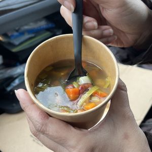 veg and bean soup  at Blue Lotus Temple in Woodstock