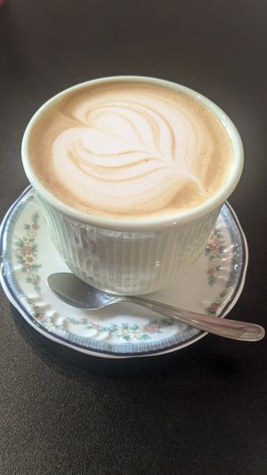 Cappuccino (Barista Oat Milk) at Albertine in Colonia Del Sacramento