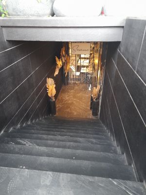 Located down some steps at Sesame Vegetarian Cuisine in Ho Chi Minh City