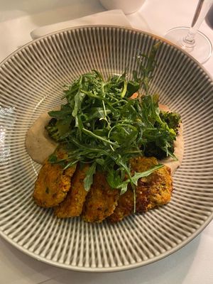 Kürbis Küchlein mit Hummus at Ringhotel Weisser Hirsch Wernigerode in Wernigerode