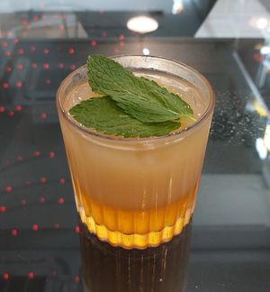 Peach Water Kefir 水克菲爾蜜桃汁 at Joys Cafe - 悅素 in Kowloon