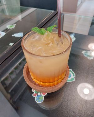 Peach Water Kefir 水克菲爾蜜桃汁 at Joys Cafe - 悅素 in Kowloon