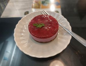 Raw Vegan Raspberry Pie 紅桑子生機批 at Joys Cafe - 悅素 in Kowloon
