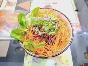 Raw Vegan Dan Dan Noodles 生機擔擔麵 (by Raw Chef Mandy, available on 10/9 only) at Joys Cafe - 悅素 in Kowloon