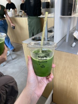 Amazing matcha latte with oat milkk  at The Matcha Tokyo - Omotesandō in Tokyo