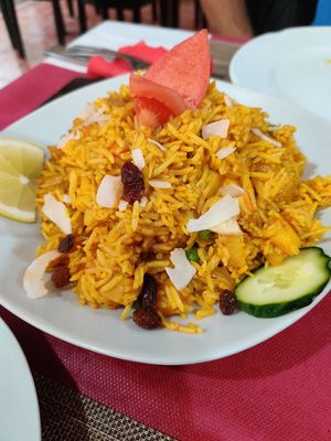 Vegetable biriyani - Vegan at Buddha Palace Indio-Nepalí Restaurante in Bilbao