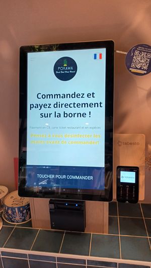 Ordering system at POKAWA in Nimes